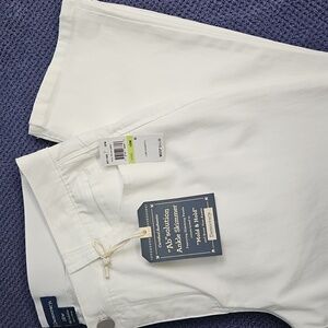 Democracy "Ab"solution Ankle Skimmer Stretch Slimming Denim: White: Size- 18W
